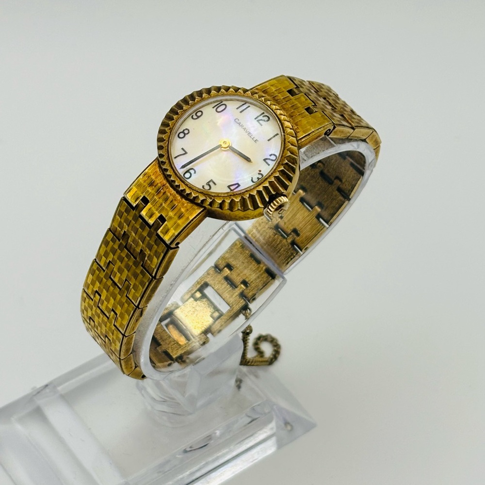 Vintage Caravelle Watch – Classic Gold-tone with Mother of Pearl Dial - Picture 7 of 16